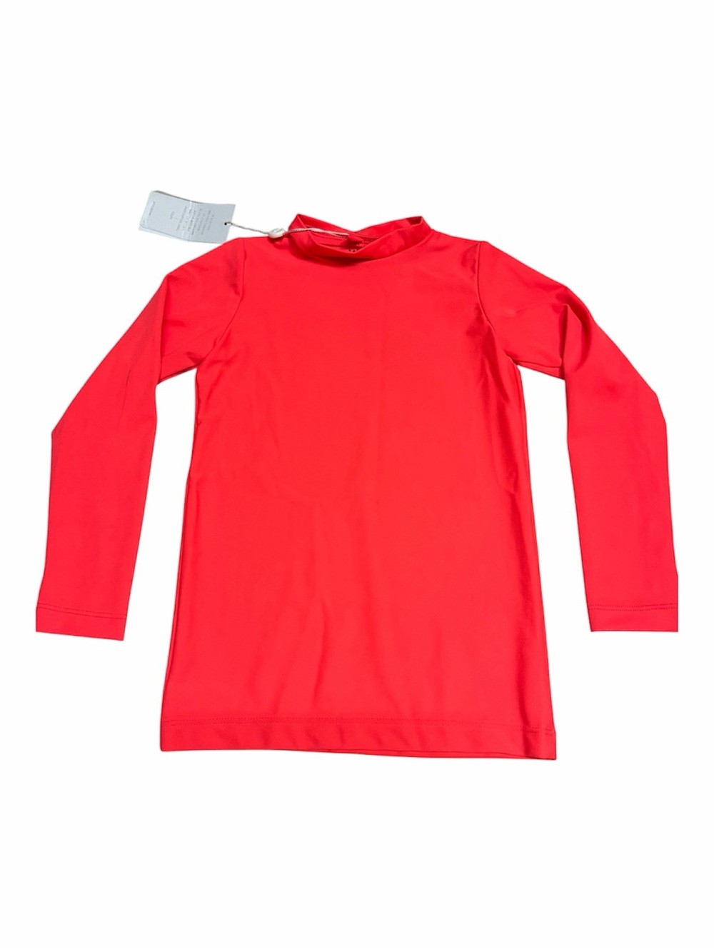 NEW Mikoh Mini Girl’s long sleeve rash guard swim shirt in Neon Orange Sz Medium